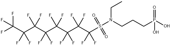 3-(ethyl-(1,1,2,2,3,3,4,4,5,5,6,6,7,7,8,8,8-heptadecafluorooctylsulfonyl)amino)propylphosphonic acid 结构式
