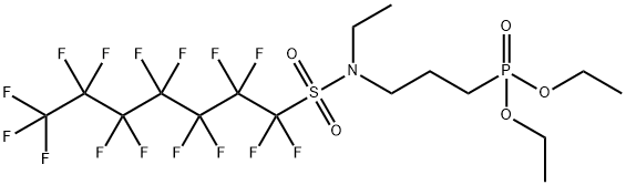 [3-[Ethyl[(pentadecafluoroheptyl)sulfonyl]amino]propyl]phosphonic acid diethyl ester 结构式