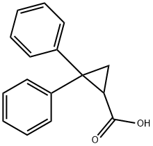 2,2-ジフェニルシクロプロパンカルボン酸 化学構造式