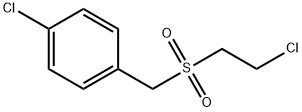 (p-クロロベンジル)(2-クロロエチル)スルホン 化学構造式