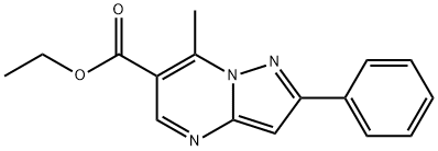 7-甲基-2-苯基吡唑并[1,5-A]嘧啶-6-羧酸乙酯, 71509-22-3, 结构式