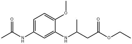 ethyl 3-[[5-(acetylamino)-2-methoxyphenyl]amino]butyrate 结构式