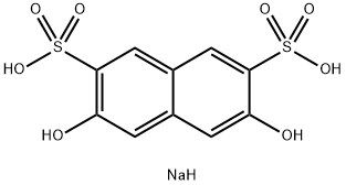 3,6-ジヒドロキシナフタレン-2,7-ジスルホン酸二ナトリウム 化学構造式