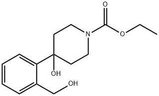 カルボン酸エチル4-ヒドロキシ-4(2-ヒドロキシメチルフェニル)-1-ピペリジン 化学構造式