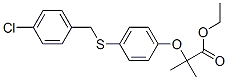 ethyl 2-[4-[(4-chlorophenyl)methylsulfanyl]phenoxy]-2-methyl-propanoat e Structure