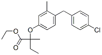 ethyl 2-[4-[(4-chlorophenyl)methyl]-3-methyl-phenoxy]-2-methyl-butanoa te Structure