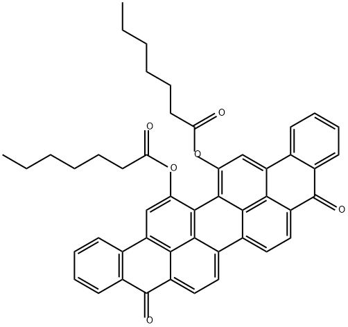 5,10-dihydro-5,10-dioxoanthra[9,1,2-cde]benzo[rst]pentaphene-16,17-diyl bisheptanoate 结构式