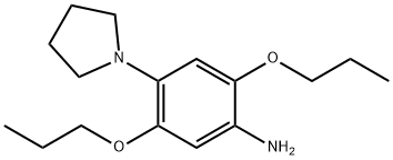 2,5-Dipropoxy-4-(1-pyrrolidinyl)benzenamine Structure