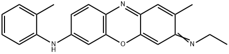 3-(ethylimino)-2-methyl-N-(o-tolyl)-3H-phenoxazin-7-amine Struktur