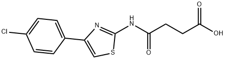 3-[[4-(4-chlorophenyl)-1,3-thiazol-2-yl]carbamoyl]propanoic acid Structure