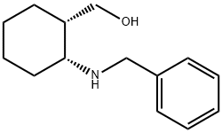 (-)-cis-2-ベンジルアミノシクロヘキサンメタノール 化学構造式