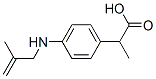 (-)-2-[4-(メタリルアミノ)フェニル]プロピオン酸 化学構造式