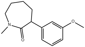 六氢-3-(3-甲氧基苯基)-1-甲基-2H-氮杂卓-2-酮 结构式