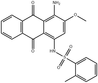 N-[(4-Amino-9,10-dihydro-3-methoxy-9,10-dioxoanthracen)-1-yl]-2-methylbenzenesulfonamide Structure