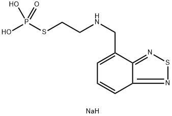 disodium 1-(hydroxy-oxido-phosphoryl)-2-(8-thia-7,9-diazabicyclo[4.3.0 ]nona-2,4,6,9-tetraen-2-ylmethylamino)ethanethiolate 结构式