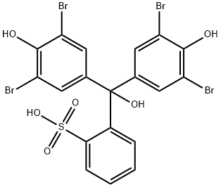 2-[bis(3,5-dibromo-4-hydroxyphenyl)hydroxymethyl]benzenesulphonic acid 结构式