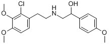 N-[2-羟基-2-(4-甲氧基苯基)乙基]-2-(2-氯-3,4-二甲氧基苯基)乙胺 结构式