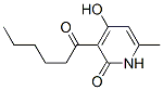 3-ヘキサノイル-4-ヒドロキシ-6-メチル-2(1H)-ピリジノン 化学構造式