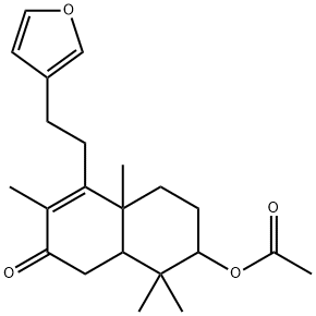 7-Acetoxy-4-[2-(3-furyl)ethyl]-4a,5,6,7,8,8a-hexahydro-3,4a,8,8-tetramethylnaphthalen-2(1H)-one Structure