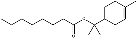 1-methyl-1-(4-methyl-3-cyclohexen-1-yl)ethyl octanoate Struktur