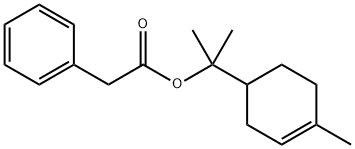 1-methyl-1-(4-methyl-3-cyclohexen-1-yl)ethyl phenylacetate Struktur