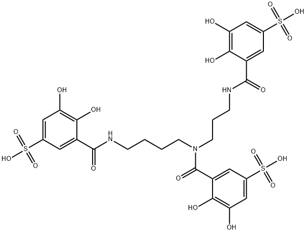 N,N',N''-tris(2,3-dihydroxy-5-sulfobenzoyl)-1,5,10-triazadecane Struktur