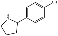 4-(ピロリジン-2-イル)フェノール 化学構造式