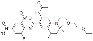 N-[[6-[(2-Bromo-4,6-dinitrophenyl)azo]-1-[2-(2-ethoxyethoxy)ethyl]-1,2,3,4-tetrahydro-2,2,4-trimethylquinolin]-7-yl]acetamide 结构式