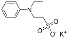 2-[Ethyl(phenyl)amino]ethanesulfonic acid potassium salt 结构式