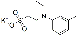 2-[Ethyl(3-methylphenyl)amino]ethanesulfonic acid potassium salt Structure