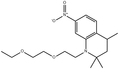 1-[2-(2-Ethoxyethoxy)ethyl]-1,2,3,4-tetrahydro-2,2,4-trimethyl-7-nitroquinoline Struktur