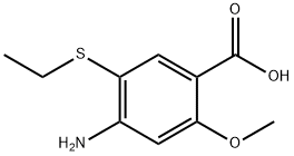 2-Methoxy-4-amino-5-ethylthiobenzoic acid Structure