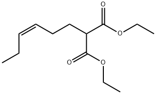 (Z)-3-ヘキセニルマロン酸ジエチル 化学構造式