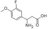 3-氨基-3-(3-氟-4-甲氧基苯基)丙酸, 717-79-3, 结构式
