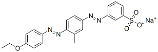 3-[[4-[(4-エトキシフェニル)アゾ]-3-メチルフェニル]アゾ]ベンゼンスルホン酸ナトリウム 化学構造式