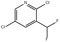 2,5-ジクロロ-3-(ジフルオロメチル)ピリジン 化学構造式