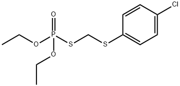 チオりん酸S-(p-クロロフェニルチオメチル)O,O-ジエチル 化学構造式