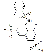 4-hydroxy-5-[[(methylphenyl)sulphonyl]amino]naphthalene-2,7-disulphonic acid 结构式