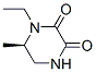 2,3-Piperazinedione,1-ethyl-6-methyl-,(R)-(9CI) 结构式