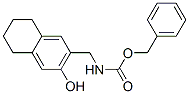 N-[(3-ヒドロキシ-5,6,7,8-テトラヒドロナフタレン-2-イル)メチル]カルバミド酸ベンジル 化学構造式