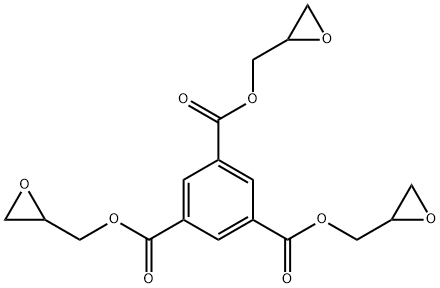 1,3,5-ベンゼントリカルボン酸トリス(オキシラニルメチル) 化学構造式