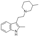 2-Methyl-3-(2-(3-methyl-1-piperidinyl)ethyl)-1H-indole 结构式