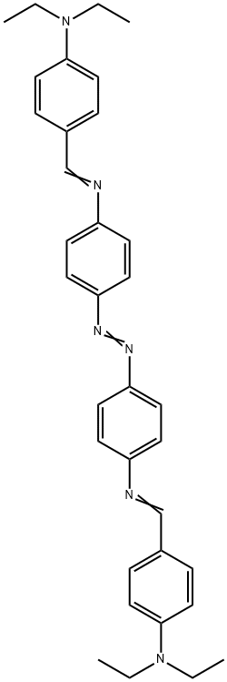 4,4'-ビス[[[4-(ジエチルアミノ)フェニル]メチレン]アミノ]アゾベンゼン 化学構造式