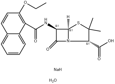 ナフシリンナトリウム一水和物標準品 化学構造式