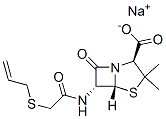 6α-(2-プロペニルチオアセチルアミノ)ペニシラン酸ナトリウム 化学構造式