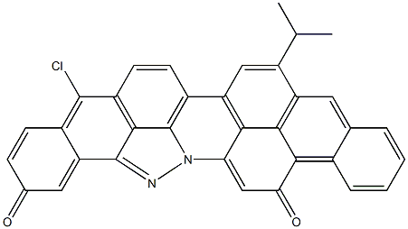 13-クロロ-17-(1-メチルエチル)アントラ[2,1,9-mna]ベンゾ[6,7]インダゾロ[2,3,4-fgh]アクリジン-5,10-ジオン 化学構造式