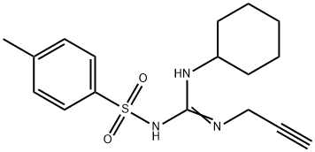 Benzenesulfonamide, N-((cyclohexylamino)(2-propynylamino)methylene)-4- methyl- 结构式