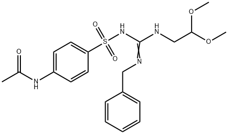 Acetamide, N-(4-(((((2,2-dimethoxyethyl)amino)(phenylmethylamino)methy lene)amino)sulfonyl)phenyl)-|