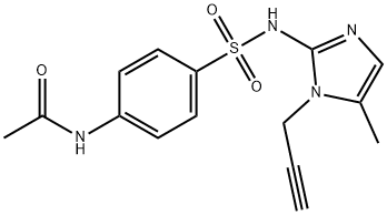 Acetamide, N-(4-(((5-methyl-1-(2-propynyl)-1H-imidazol-2-yl)amino)sulf onyl)phenyl)- 结构式