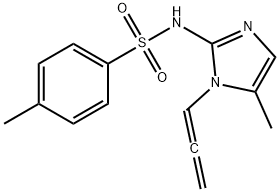 Benzenesulfonamide, 4-methyl-N-(5-methyl-1-(1,2-propadienyl)-1H-imidaz ol-2-yl)- 结构式